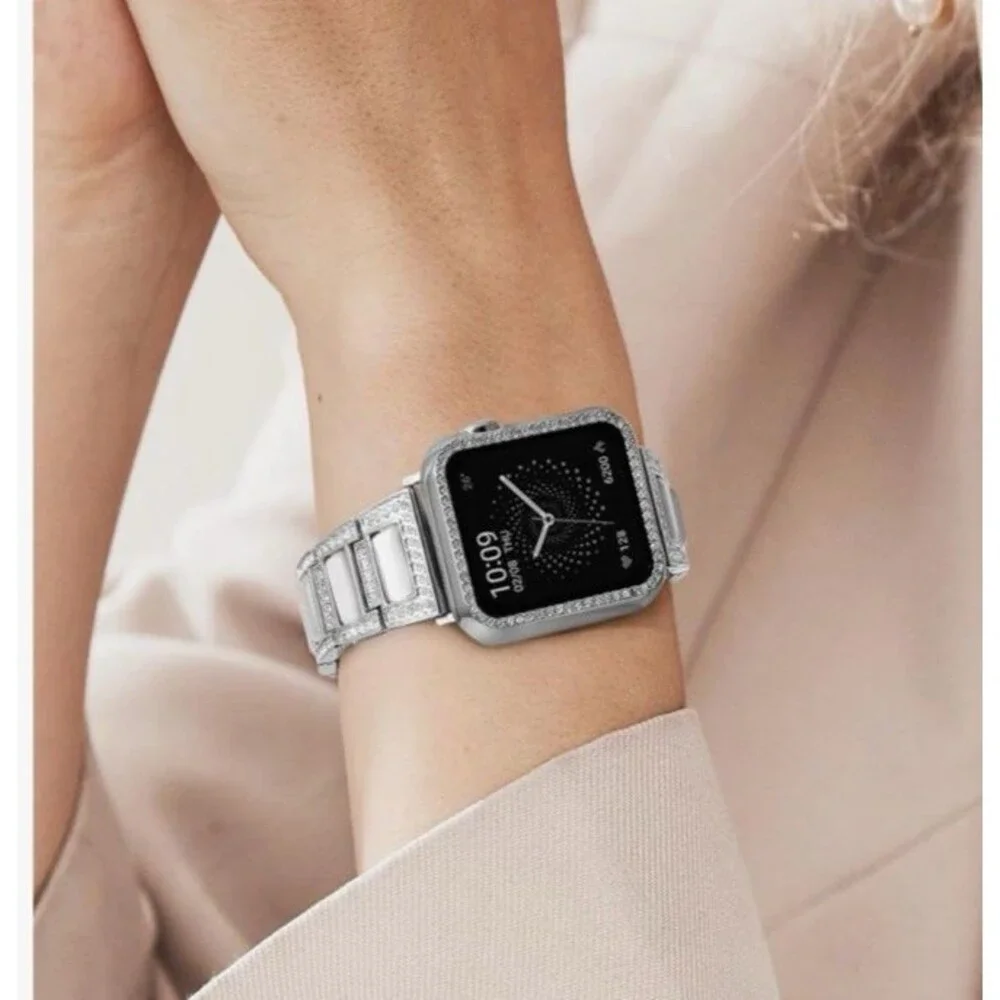 Handodo Guard Band Apple Watch Bend Silver White Catseye 42mm (44/45/46/49mm)